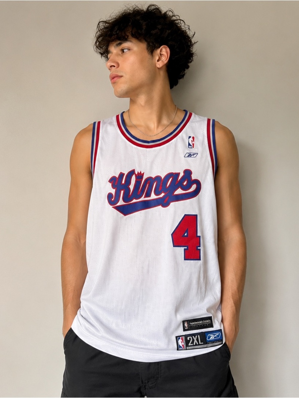 Vintage Reebok Sacramento Kings Chris Webber #4 Hardwood Classics Jersey 2XL NBA